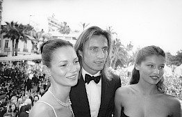 Kate Moss and David Ginola and Laetitia Casta by Michel Haddi